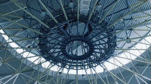 Geometric Architecture of a Modern Building Ceiling