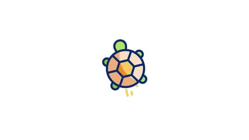 Animiertes Schildkrötensymbol