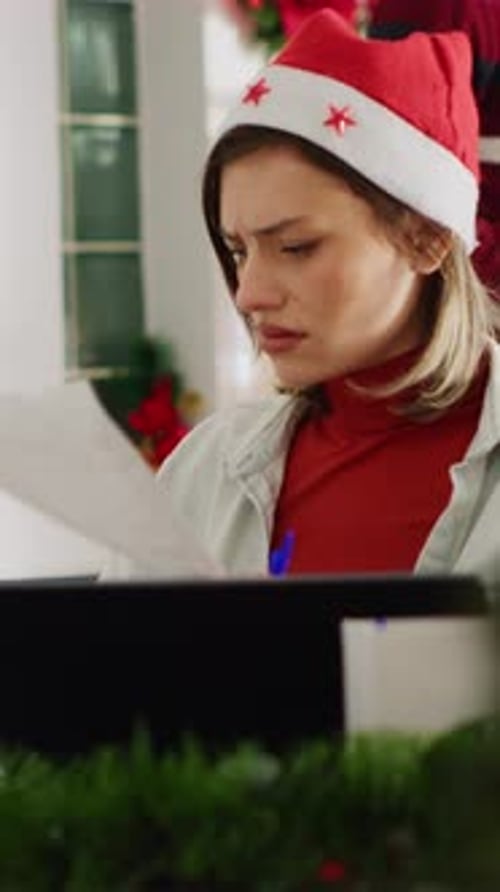 Vertical Video Woman Perturbed By Coworkers in Office