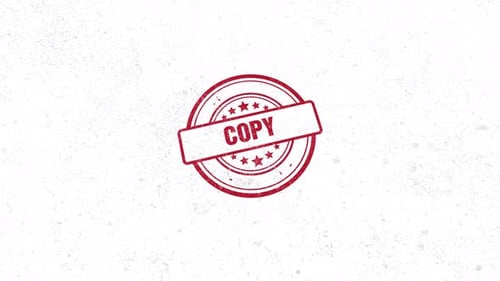 Animated Red Stamp with COPY Text and Grunge Effect