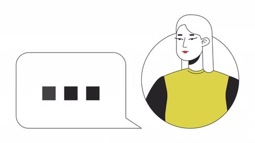 User with Chat Bubble Animation