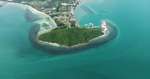 Lush Island Surrounded By Turquoise Sea with Scenic Coastline Lipa Noi Ko Samui Thailand