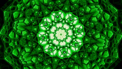 Impresionante caleidoscopio abstracto al fresco de vidrio