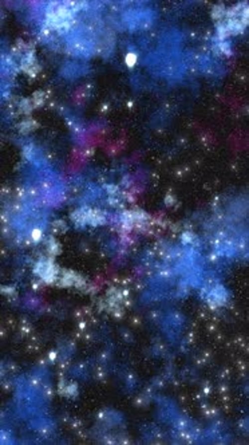 Abstract Cosmic Starfield Nebula Vertical Loop Background