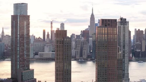 Aerial view of the New York City skyline