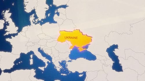 Ukraine Glow Map For Social Media Content