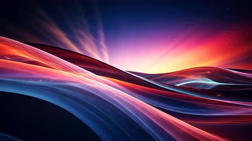 Abstract, vibrant, flowing lines. Dynamic energy, glowing colors