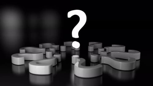 Animated 3D Question Mark Reveal for Problem Solving