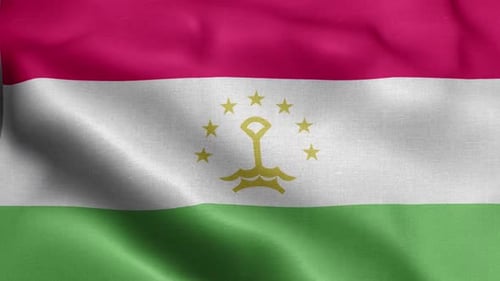 Tajikistan National Flag Waving Loop