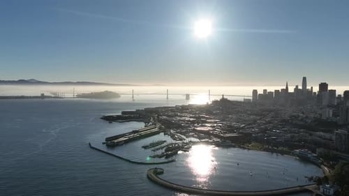 Sunrise Sky at San Francisco in California United States.