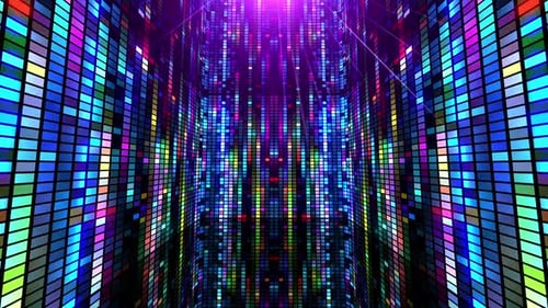 Salle de lumières disco colorées