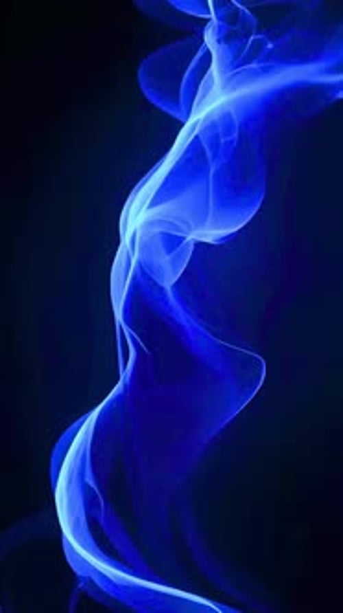 Abstract Blue Liquid Smoke Flow Vertical Animation