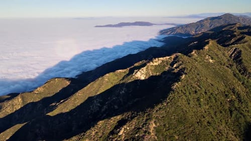 Mountains Above Cloudscape Aerial View