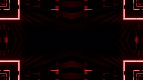 Light Red And Blue Striped Neon Symmetrical Mirror Flashing Background Vj Loop In 4K