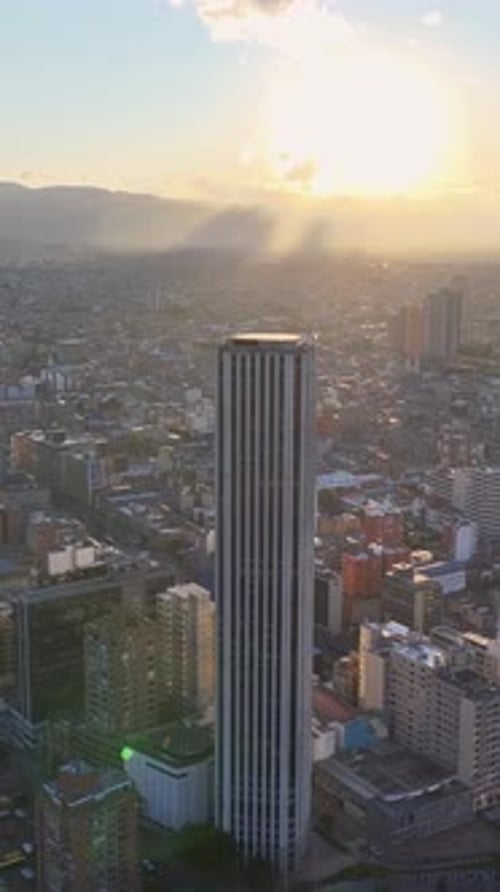 Colpatria Tower At Bogota In District Capital Colombia.