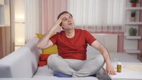 Man losing balance, brain disorder.