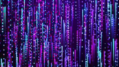Abstract Colorful Particles Glowing Background Loop