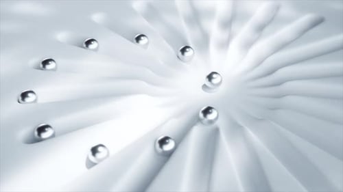 Background Featuring an Optical Illusion Where Balls Appear to Move in a Straight Line Forming a