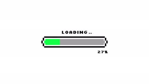 Digital Green Status Bar Animation - Pixel Art Style