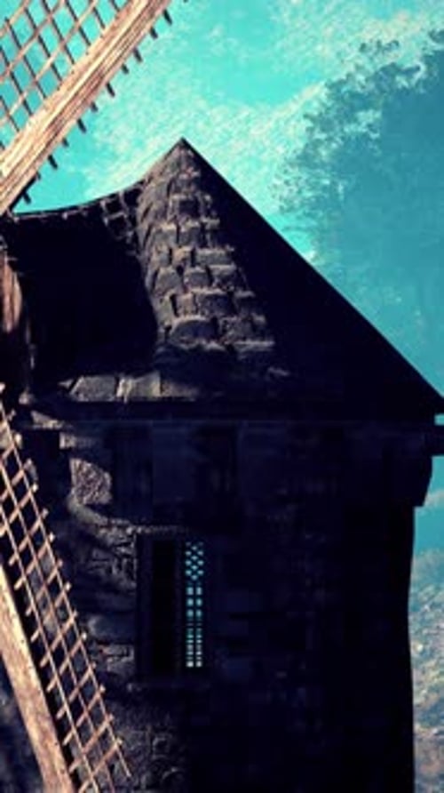 Scenic View of the Old Windmill of Collioure