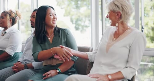 Diverse Adults Attending Corporate Event