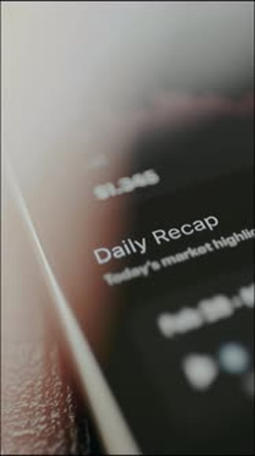 Daily Recap Today's Market Highlights Displayed Within a Trading Application