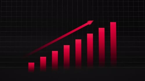 Growing Bar Chart Animation – Business Success Concept