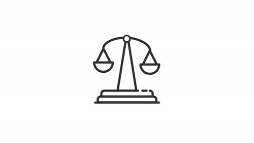 Money Balance Animated line icon Alpha Channel