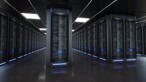 Serverraum eines Rechenzentrums oder ISP