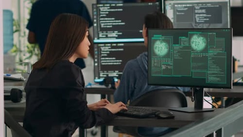 Diverse Team of Coders Having Server Hacked and System Crash