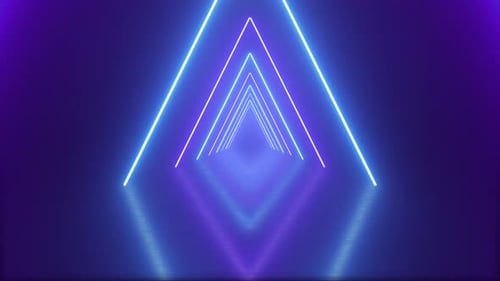 Neon Tunnel Loop Background Animation