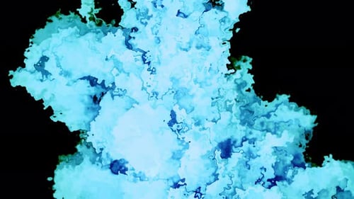 Ink Water Explosion Enchantment Spell Blaues Farbleck