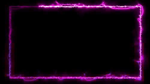 Retângulo elétrico Neon Frame Loop Pink