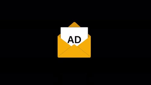 Animated Flat Design AD Mail Icon