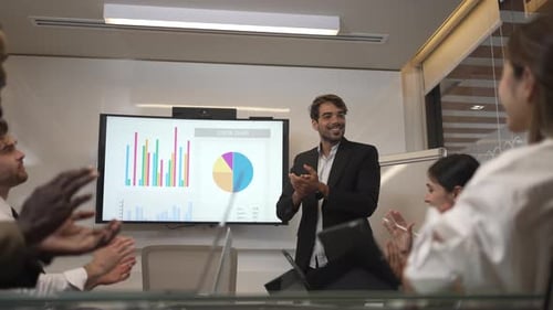 Employees are meeting at office.