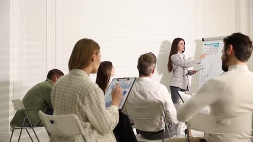 Business planning. Colleagues having meeting in office