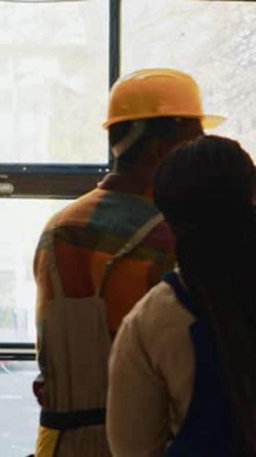 Vertical Video Team of Warehouse Employees Working on Inventory