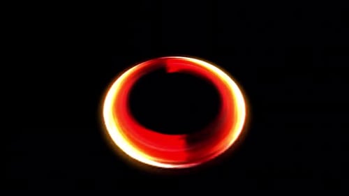 Fierce Red Slash Effect Looped Video with Alpha Channel Complete Circle