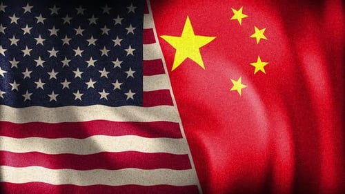 Usa And China Background Loop