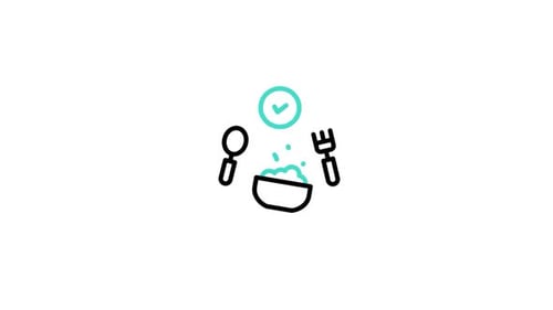 Healthy Eating Minimalist Line Icon Animation for Wellness Content