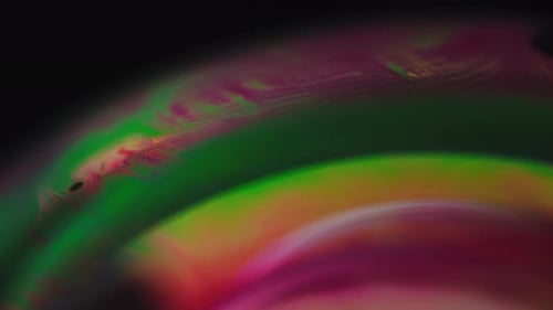 Abstract Colorful Paint Oil on the Surface of a Soap Bubble