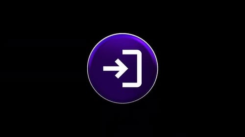 3D Glossy Rotating Exit Arrow Icon