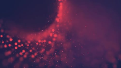 Red Glittery Particles Romantic Background Loop