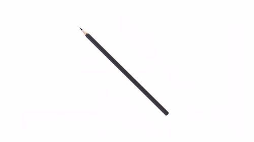 Flat Design Pencil Rotation Animation