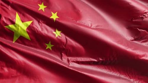 Waving Flag of China Background Animation