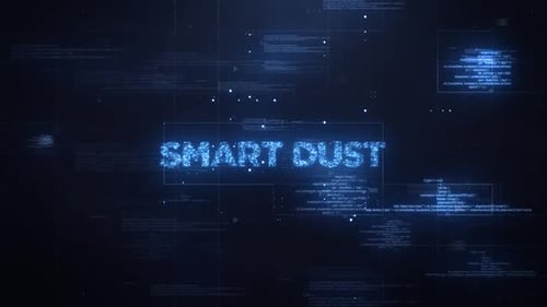 Smart Dust Word On Dynamic Technology Background
