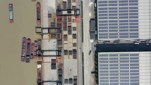 Container Freight Terminal with solar power station