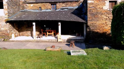 Picturesque Stone Farmhouse in the Countryside on Sunny Day