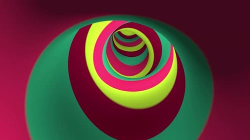 Intro à la mode avec un tunnel de couleurs capable de tourner en boucle