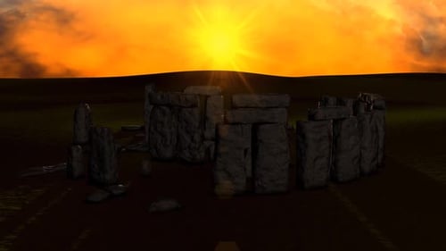 Stonehenge bei Sonnenuntergang